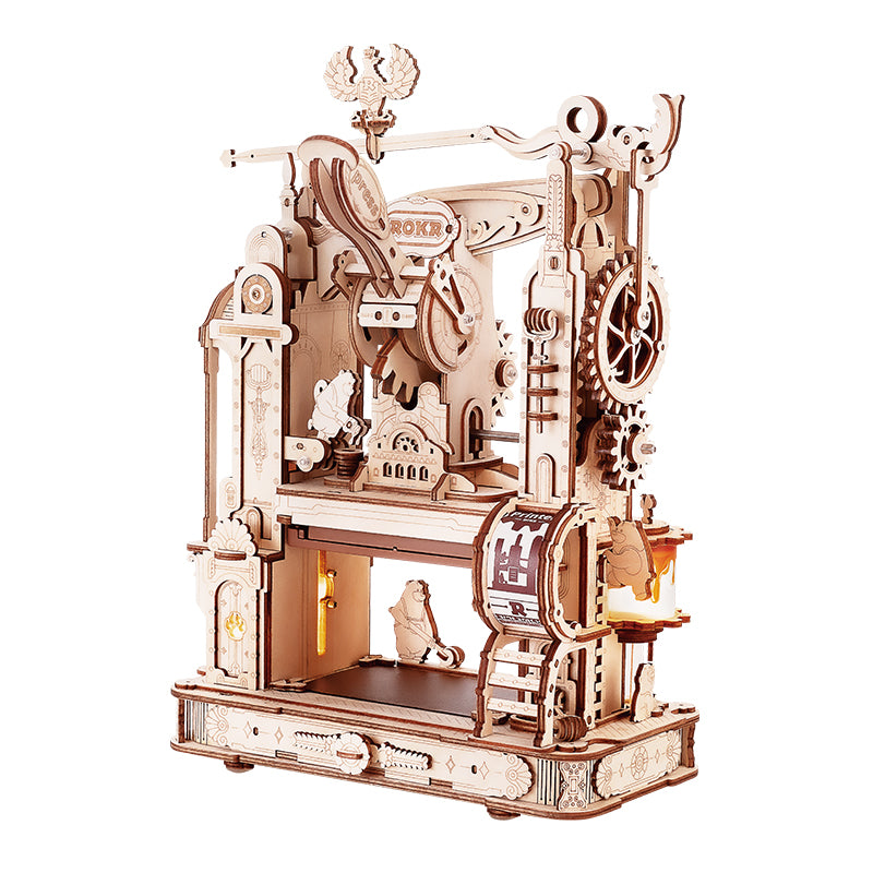 Puzzle 3D en bois – Presse à imprimer – 309 pièces – 14+