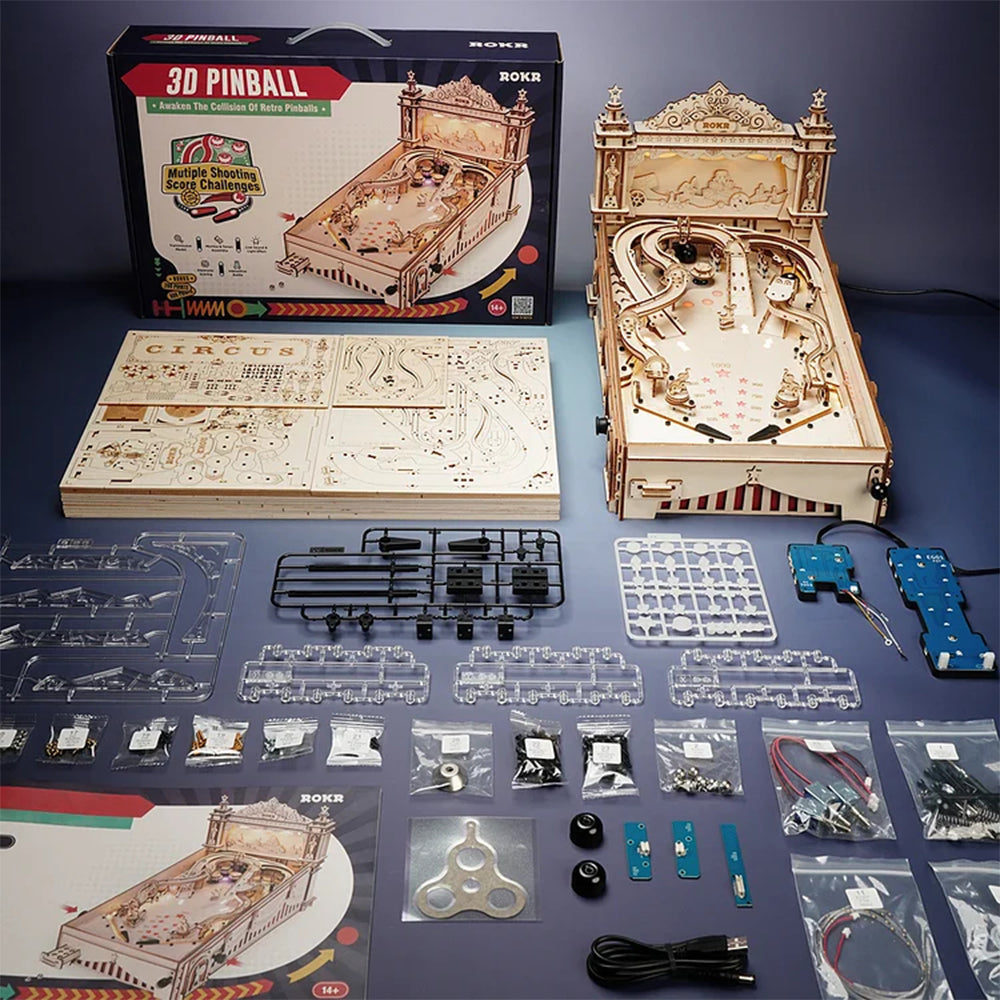 Puzzle 3D en bois – Flipper – 482 pièces – 14+