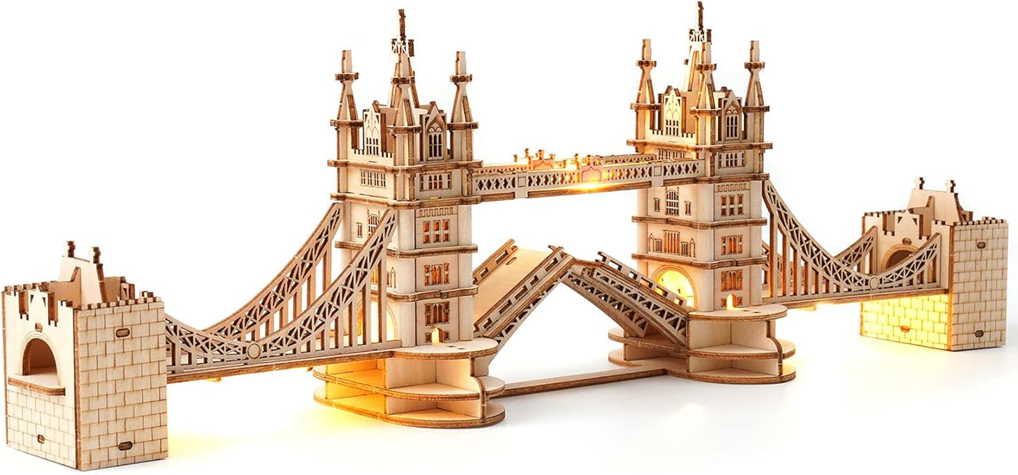 Puzzle 3D en bois – Tower Bridge (Londres) – 113 pièces – 14+