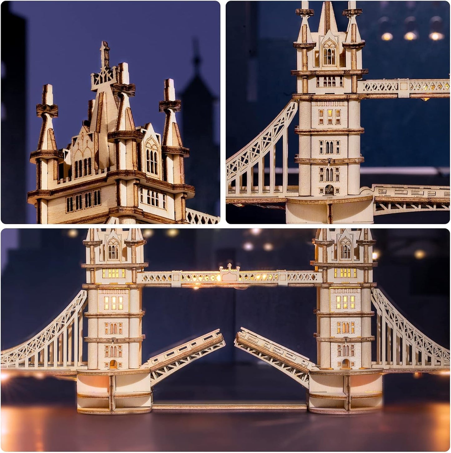 Puzzle 3D en bois – Tower Bridge (Londres) – 113 pièces – 14+