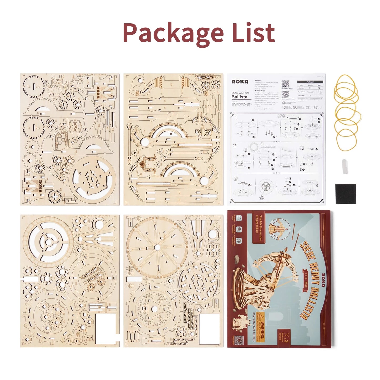 Maquette 3D en bois – Baliste médiévale – 142 pièces – 12+