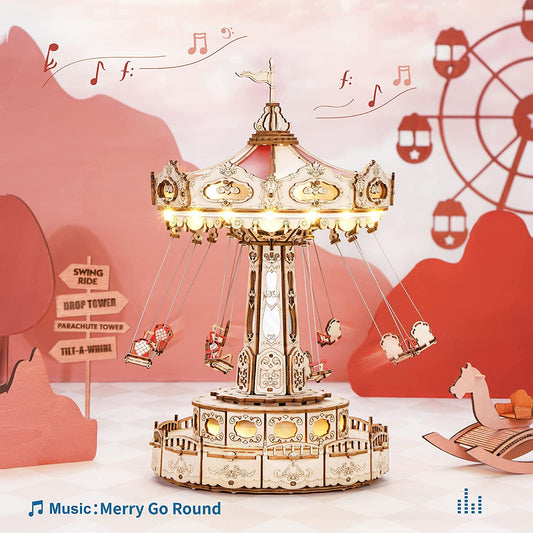 Boîte à musique DIY – Manège volant – 289 pièces – 8+