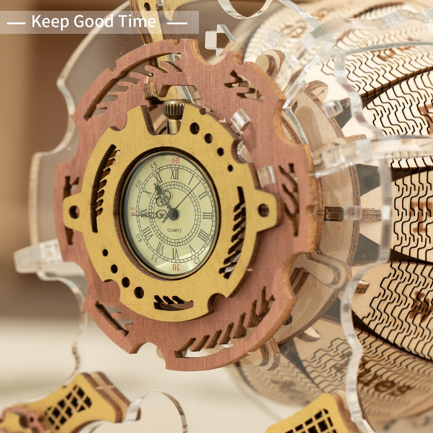 Horloge murale 3D en bois – Zodiaque – 168 pièces – 12+