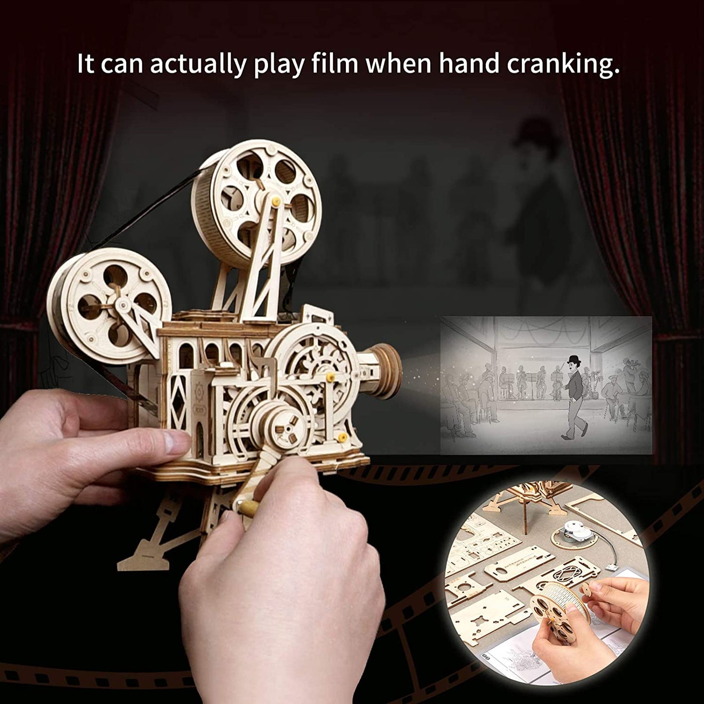 Puzzle 3D en bois – Projecteur de Cinéma – 183 pièces – 14+