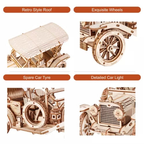 Puzzle 3D en bois – Voiture Ancienne – 298 pièces – 14+