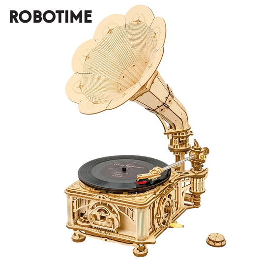 Puzzle 3D en bois – Gramophone classique – 424 pièces – 14+