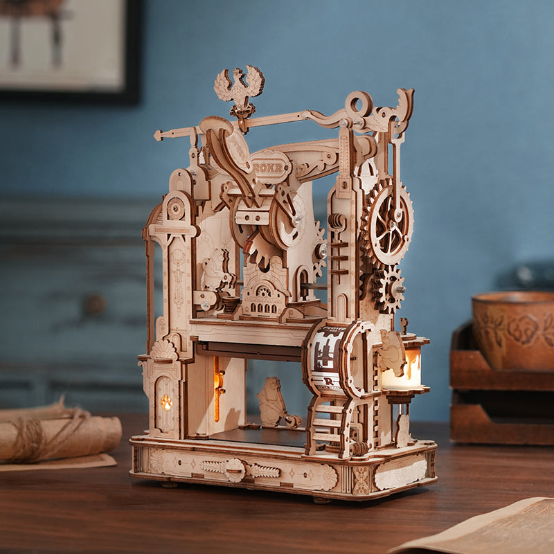 Puzzle 3D en bois – Presse à imprimer – 309 pièces – 14+