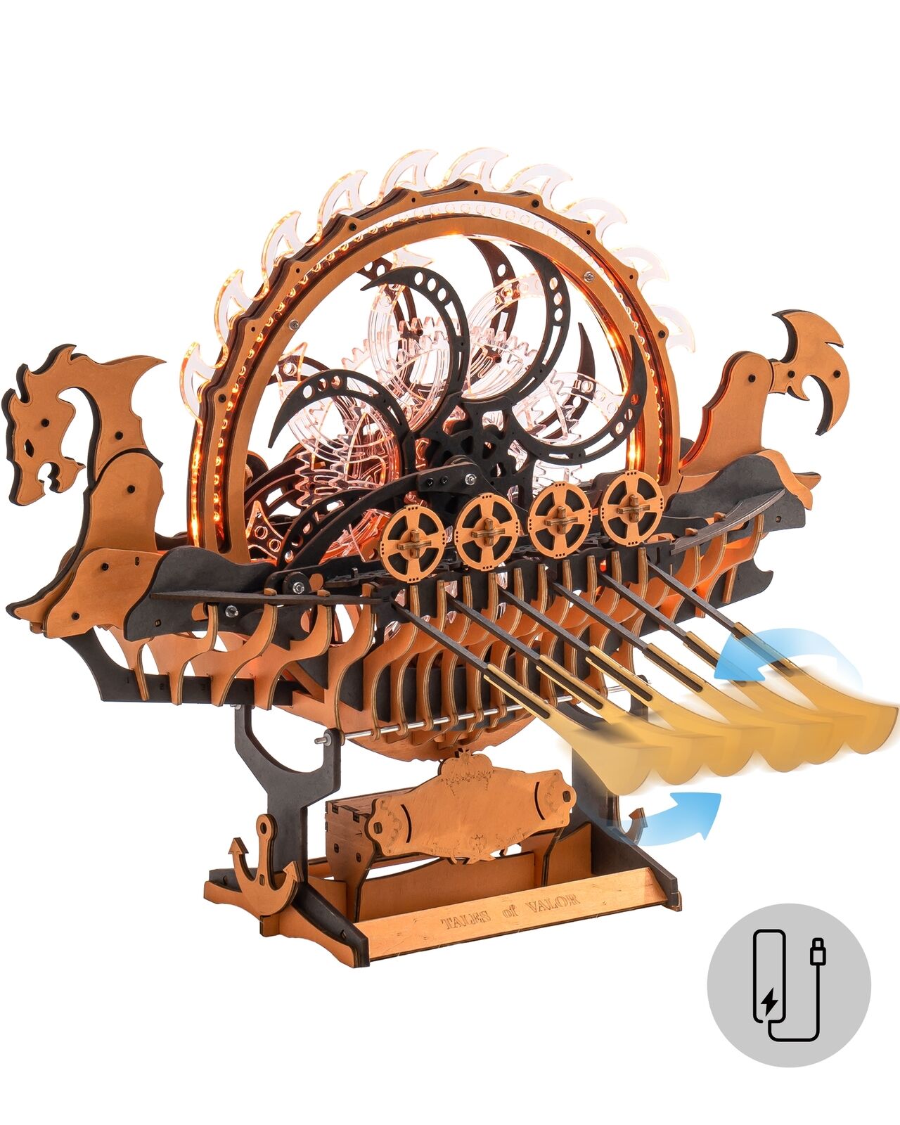 Puzzle 3D en bois – Drakkar – 229 pièces – 14+