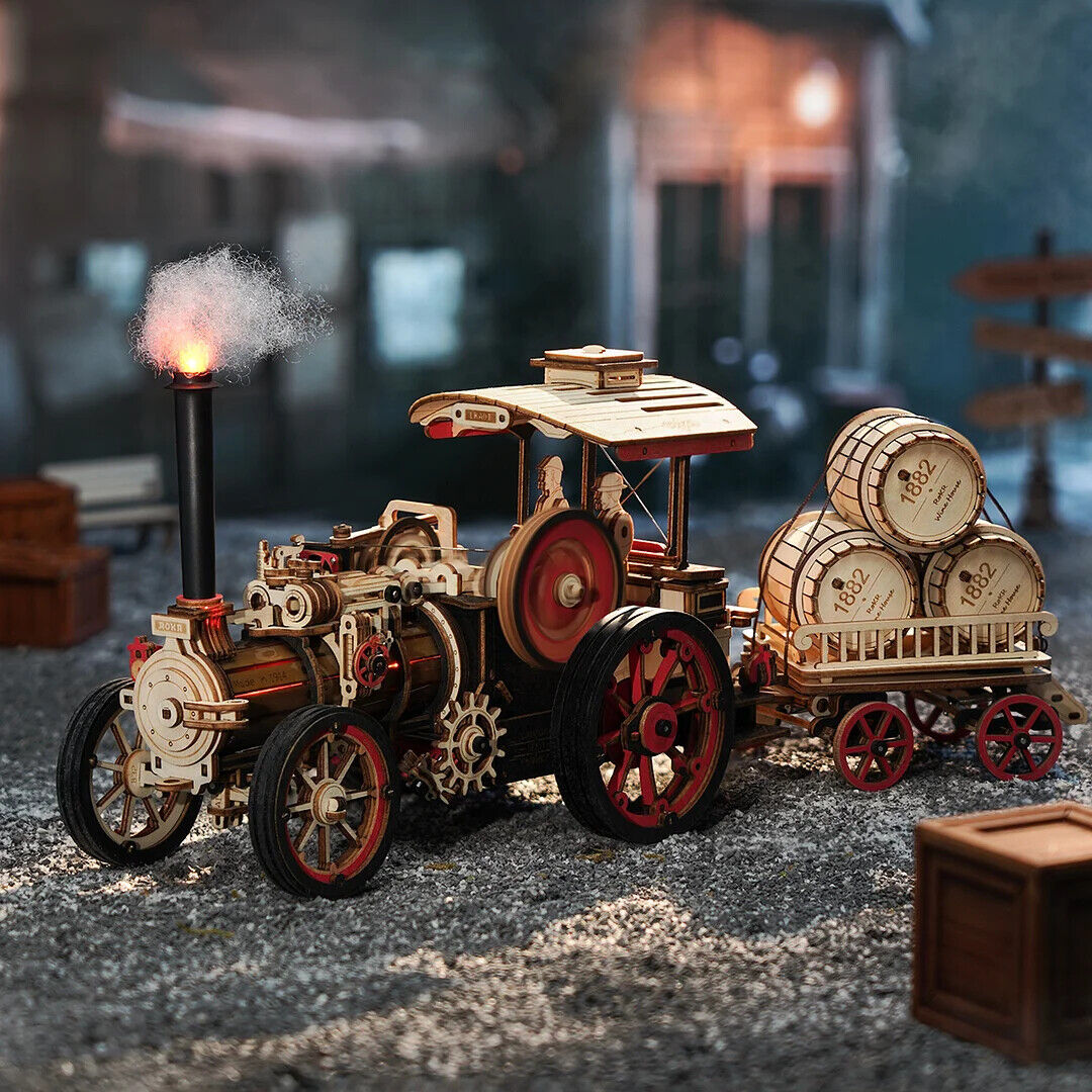 Puzzle 3D en bois – Voiture à vapeur – 349 pièces – 14+